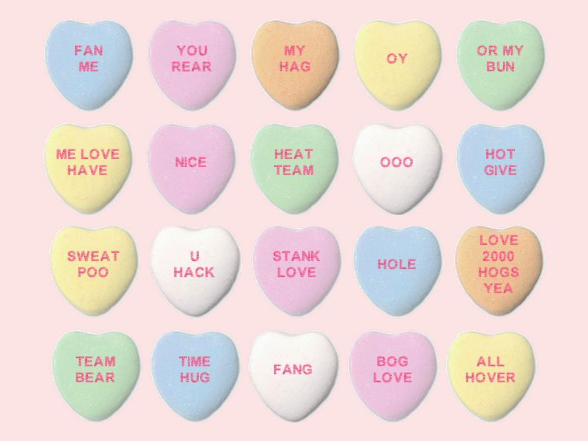 candy hearts personalized